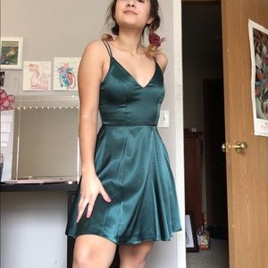emerald green homecoming/formal dress
